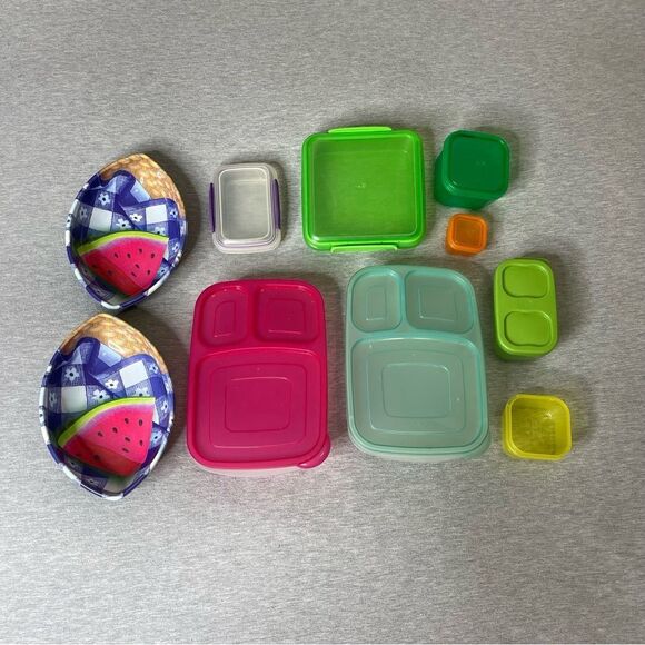 Tupperware Plastic Storage Multi-Colored Container 10 PCS. Set - Picture 4 of 5